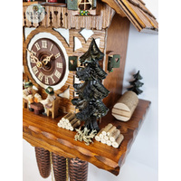 Beer Drinkers 8 Day Mechanical Chalet Cuckoo Clock With Dancers 34cm By SCHWER image