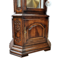 215cm Rustic Oak Grandfather Clock with Westminster Chime & Moon Dial image