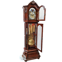 213cm Rich Walnut Grandfather Clock With Westminster Chime & Moon Dial image
