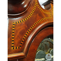 222cm Walnut Grandfather Clock With Triple Chime & Inlay By Howard Miller image