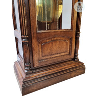 205cm Rustic Oak Grandfather Clock With Westminster Chime & Moon Dial image