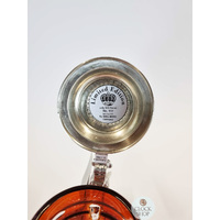 Lord Of Crystal Amber Glass Beer Stein With Wild Boar Pewter Lid 0.5L By KING image