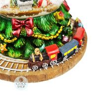 18cm Musical Snow Globe With Christmas Tree & Moving Train (Oh Christmas Tree) image