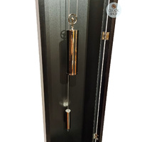 189cm Black Modern Skeleton Floor Clock With Bell Strike By HERMLE (Small Dent) image