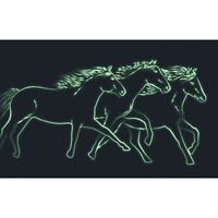 Horses Glow In The Dark Musical Jewellery Box- Blue(Schubert- Lullaby) image