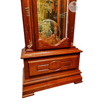 207cm American Cherry Grandfather Clock With Calendar Dial & Shelves By SCHNEIDER image