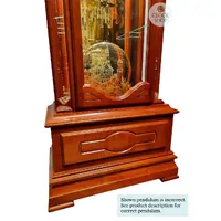 207cm American Cherry Grandfather Clock With Calendar Dial & Shelves By SCHNEIDER image