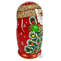Woodburn Santa Russian Dolls- 18cm (Set Of 5) image