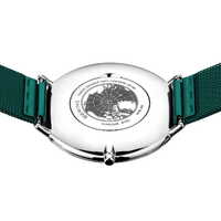 Ultra Slim Collection Green Unisex Watch With Milanese Strap By BERING image