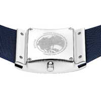 33mm Solar Collection Mens Watch With Blue Dial & Milanese Strap & Silver Rectangular Case By BERING image