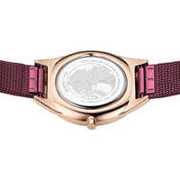 31mm Ultra Slim Collection Womens Watch With Purple Dial, Purple Milanese Strap & Rose Gold Case By BERING image