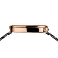 34mm Pebble Collection Womens Watch With Grey Dial & Milanese Strap & Rose Gold Case By BERING image
