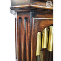 217cm Rustic Oak Grandfather Clock With Westminster Chime & Moon Dial image