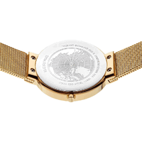 31mm Classic Collection Womens Watch With White Dial Gold Milanese Strap & Gold Case By BERING image