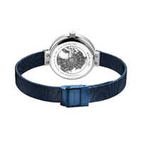 31mm Solar Collection Womens Watch With Blue Dial & Milanese Strap & Silver Case By BERING image