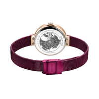 31mm Solar Collection Womens Watch With Purple Dial & Milanese Strap & Rose Gold Case By BERING image