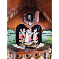 Wood Chopper & Water Wheel 8 Day Mechanical Chalet Cuckoo Clock 32cm By SCHNEIDER image