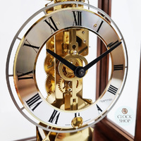 26cm Walnut Mechanical Table Clock With Bell Strike By HERMLE image