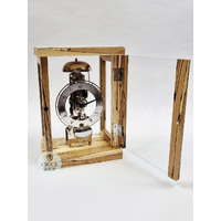 26cm Beech Mechanical Table Clock With Bell Strike By HERMLE image