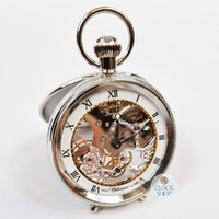 4.9cm Stainless Steel Mechanical Skeleton Desk Pocket Watch By CLASSIQUE (Roman) image