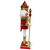 30cm Red & Gold King Nutcracker image