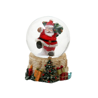 6.3cm Jolly Santa Snow Globe- Assorted Designs image