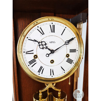 99cm Medium Oak 8 Day Mechanical Regulator Wall Clock With Westminster Chime By AMS image