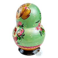 Floral Russian Dolls- Green With Ladybug 15cm (Set Of 10) image