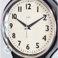 30cm Black Retro Kitchen Wall Clock with Timer By ACCTIM image