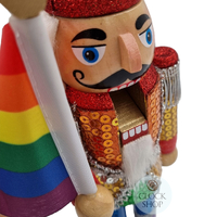 30cm Rainbow Flag Pride Nutcracker image