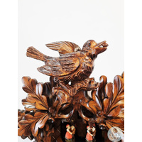 Birds & Leaves 1 Day Mechanical Carved Cuckoo Clock With Dancers 46cm By HÖNES image