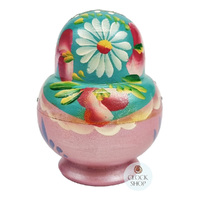 Floral Russian Dolls- Blue & Pink 9cm (Set Of 5) image