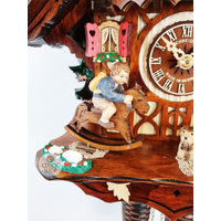Rocking Horse 8 Day Mechanical Chalet Cuckoo Clock 32cm By SCHNEIDER image