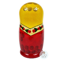 Semenov Russian Dolls- Yellow Scarf & Red Dress 20cm (Set Of 8) image