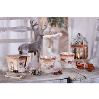 8.5cm Scented Christmas Candle- Winter Reindeers image