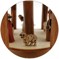 26cm Two Tier Nativity Christmas Pyramid image