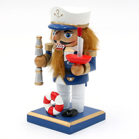 16cm Blue & White Captain Nutcracker image
