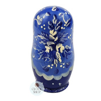 Floral Russian Dolls- Blue 10cm (Set Of 5) image