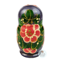 Floral Russian Dolls- Green & Pink With Ladybug 10cm (Set Of 5) image