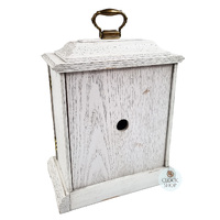 33cm White Battery Mantel Clock With Westminster Chime & Vintage Floral Dial By HERMLE image