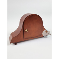 19cm Walnut Mechanical Tambour Mantel Clock By HERMLE image