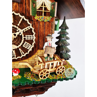 Accordion Player Battery Chalet Cuckoo Clock With Swinging Doll 26cm By TRENKLE image