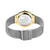 Gift Set- 31mm Classic Collection Gold & Silver Womens Watch With White Dial & Bracelet By BERING image