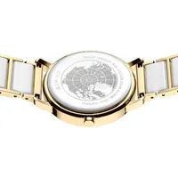 41mm Solar Collection Womens Watch With White Dial & Two-Tone Ceramic Strap By BERING image