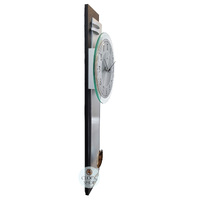 65cm Black & Silver Pendulum Wall Clock With Round Dial By AMS image