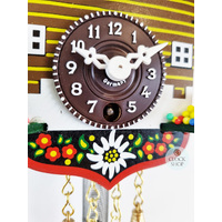 Swiss House Mechanical Chalet Clock With Swinging Doll 10cm By TRENKLE image