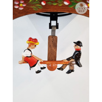 Tudor House Battery Chalet Clock With Seesaw 15cm By TRENKLE image