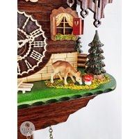 Black Forest Battery Chalet Cuckoo Clock With Weather House 25cm By TRENKLE image