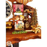 Sweethearts 8 Day Mechanical Chalet Cuckoo Clock With Dancers 48cm By HÖNES image