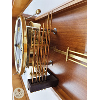 65cm Cherry 8 Day Mechanical Chiming Wall Clock With Piano Finish & Draw By AMS image